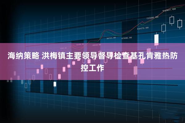 海纳策略 洪梅镇主要领导督导检查基孔肯雅热防控工作