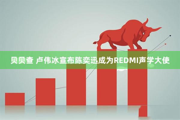 贝贝查 卢伟冰宣布陈奕迅成为REDMI声学大使